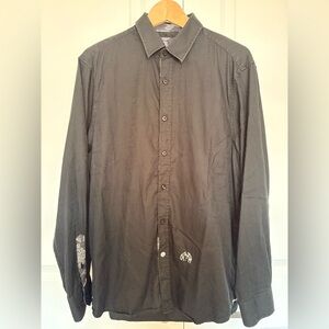 John Lennon Black Long Sleeve Dress Shirt – Size XL | Button-Down